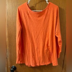 Boden Light Orange long-sleeved tee tangerine size 16 plus